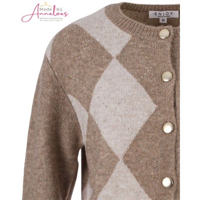 Enjoy Vest Ruit 890600.521 Zand
